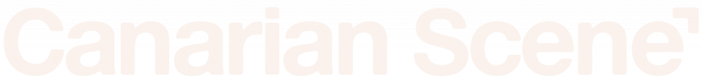 Logo Canarian Scene en color beige y fondo transparente.