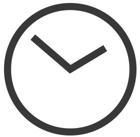 Icono de reloj en negro