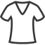 Icono de camiseta en negro